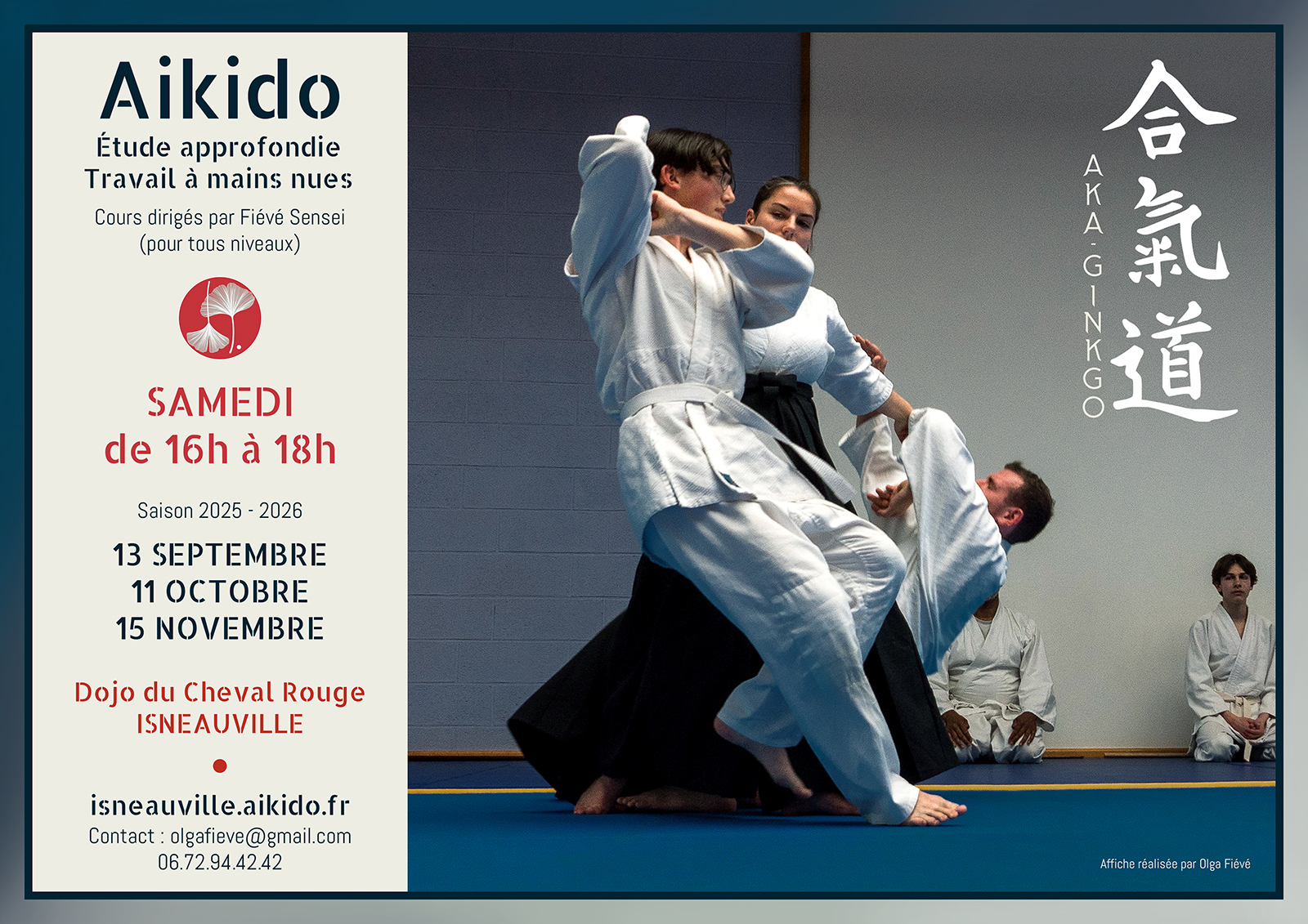 Cours d'aikido,cours mensuel,Aka-Ginkgo